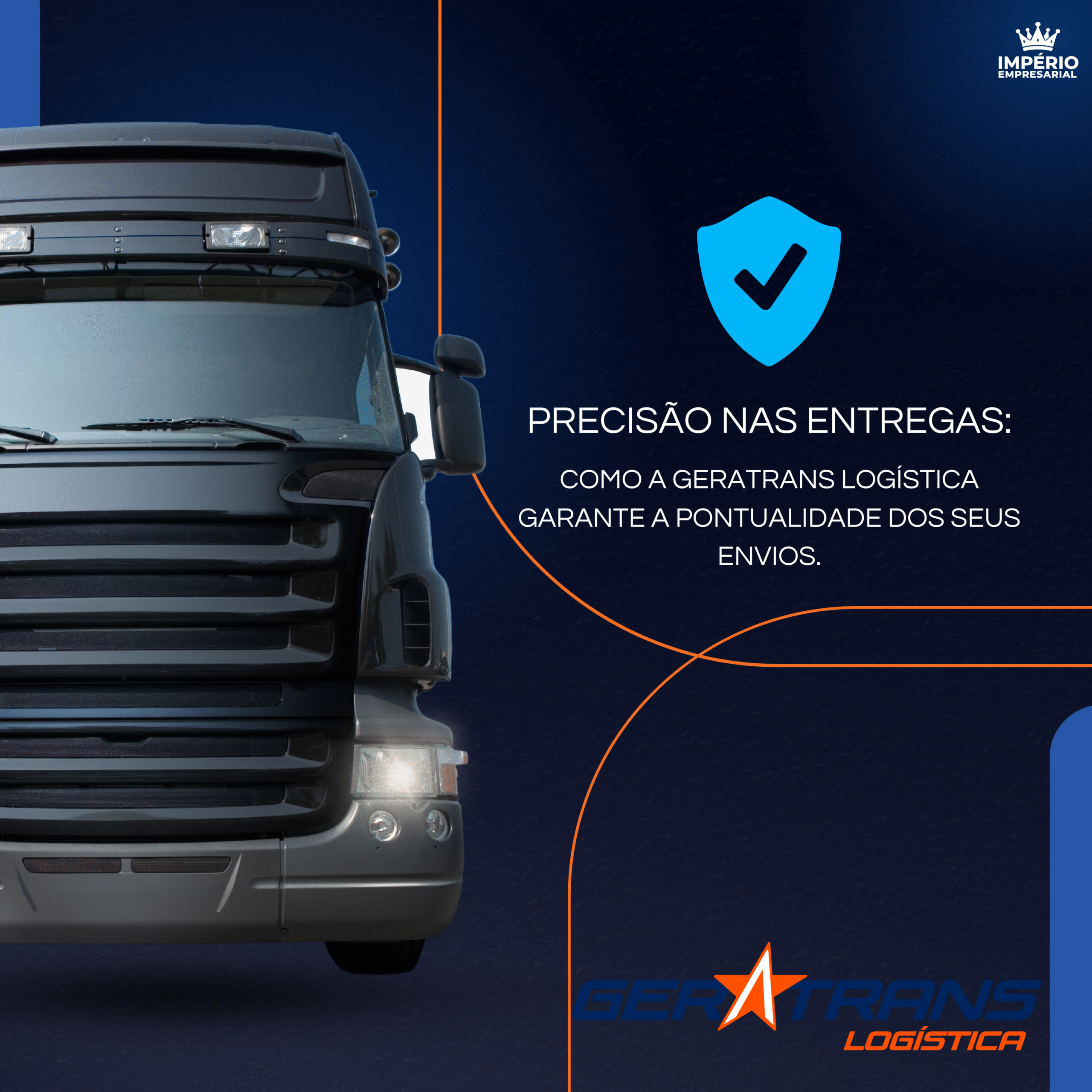 Post para instagram de transportadora e logística moderno laranja e cinza (4)